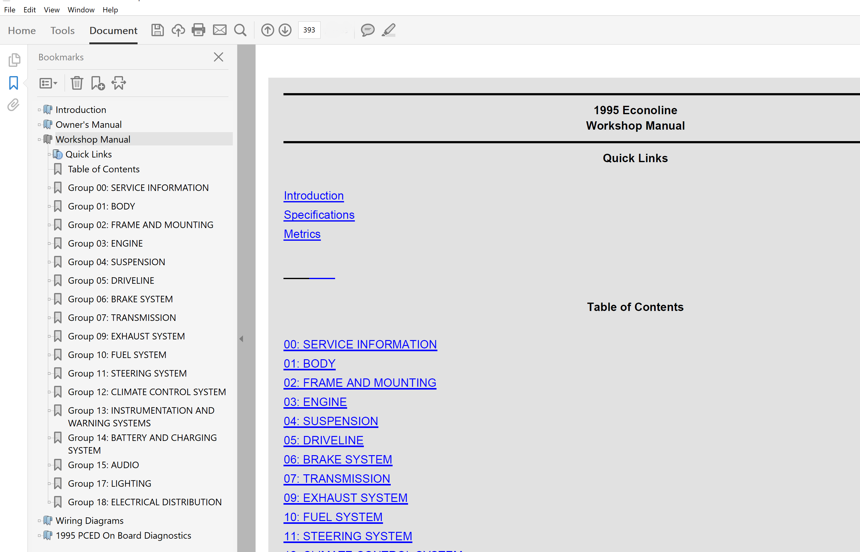 1995 Ford Econoline repair manual