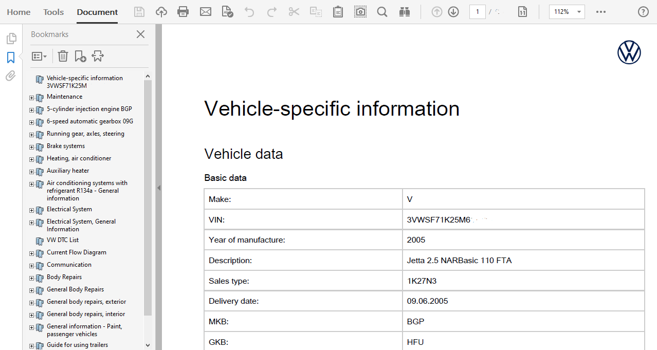 2005 Volkswagen Jetta Repair Manual