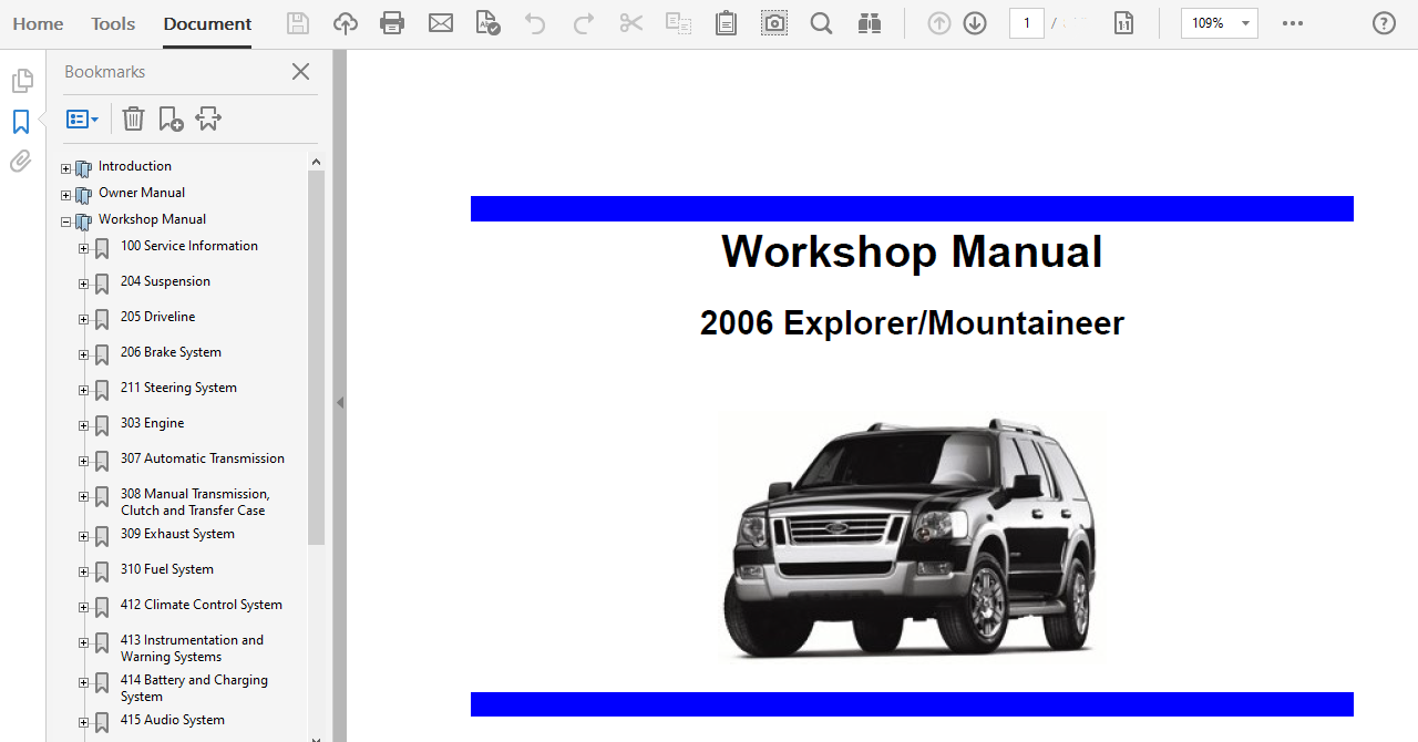 2006 Ford Explorer repair manual