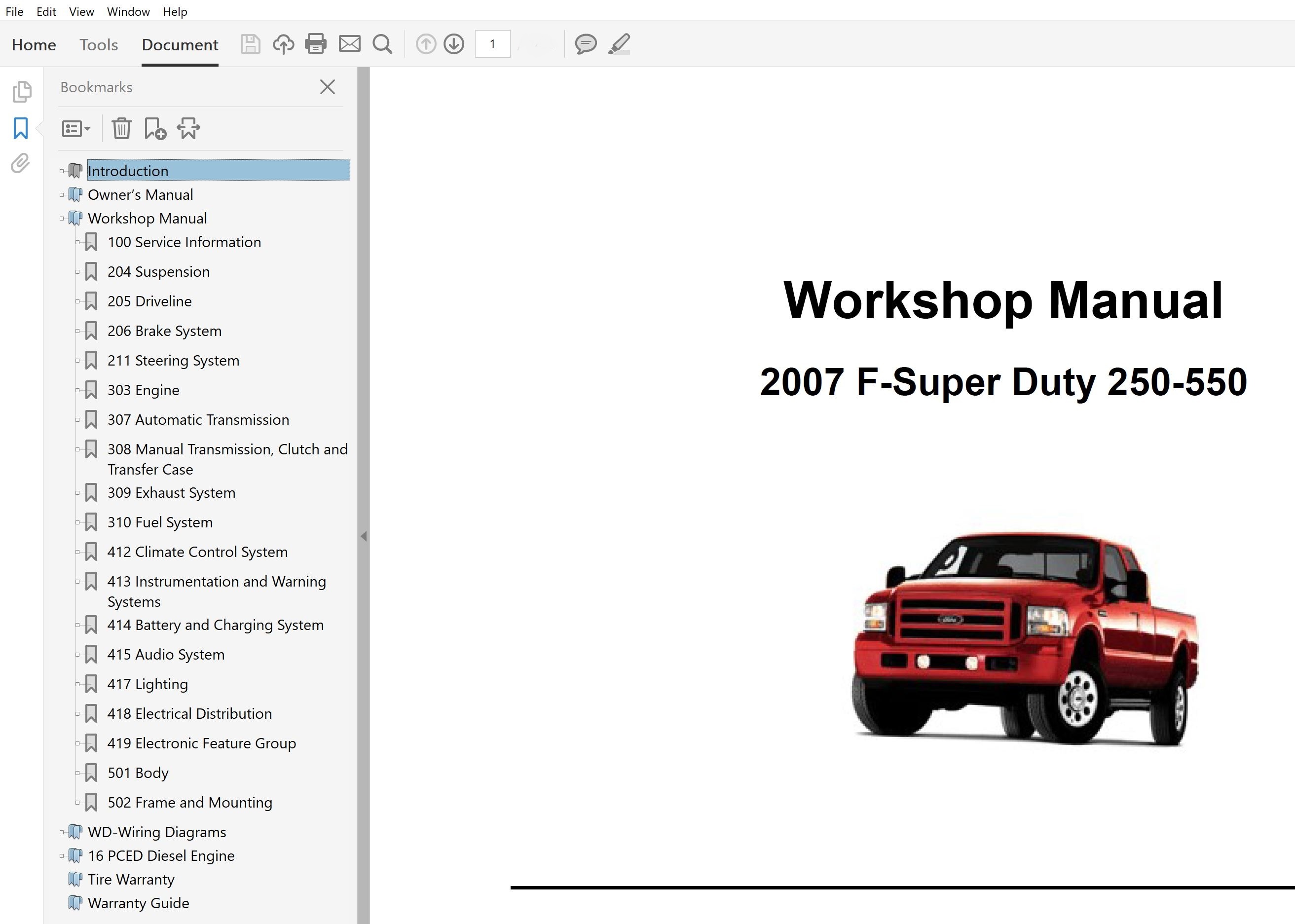 2007 Ford F250 F350 F450 F550 repair manual