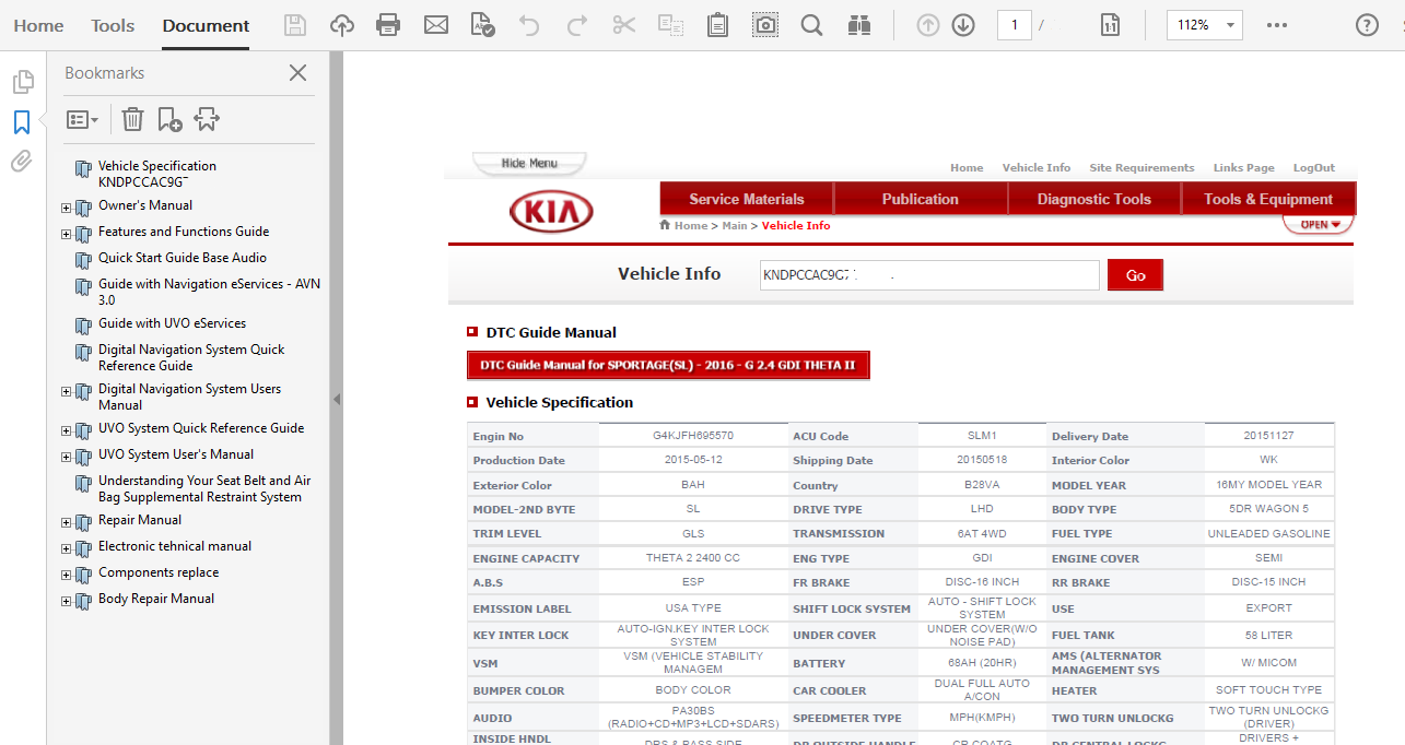 Kia Sportage Wiring Diagram Service Manual / Kia Besta And Sportage 2 2