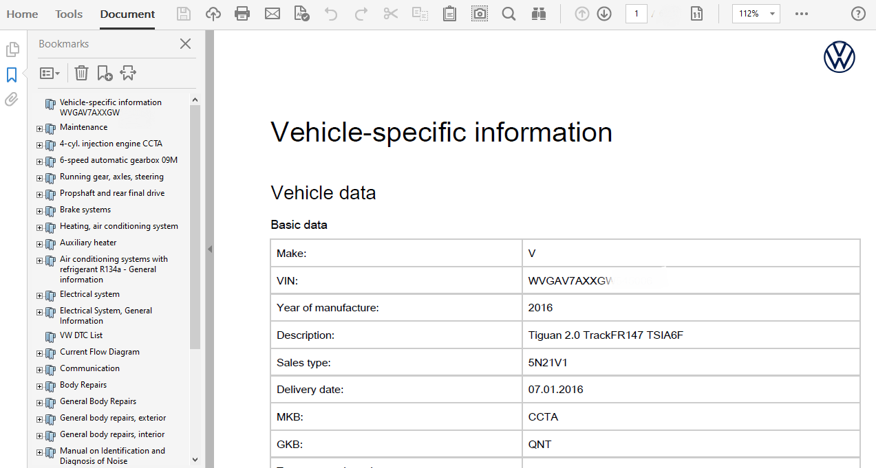 2016 Volkswagen Tiguan repair manual