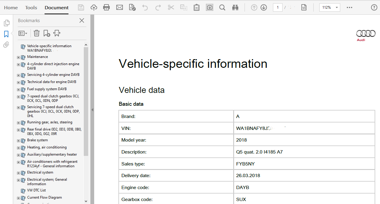 2018 Audi Q5 Repair Manual