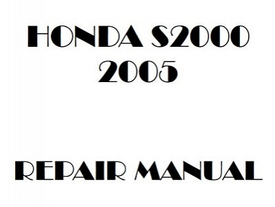 2005 Honda S2000 repair manual