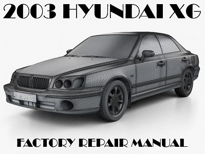 2003 Hyundai XG repair manual