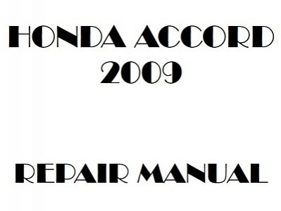 2009 Honda ACCORD repair manual