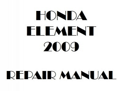 2009 Honda ELEMENT repair manual