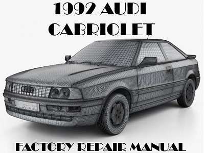 1992 Audi Cabriolet repair manual
