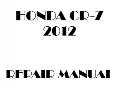 2012 Honda CR-Z repair manual