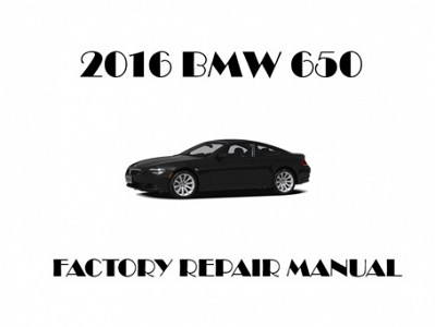 2016 BMW 650 repair manual
