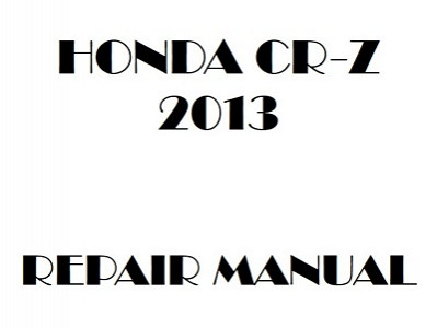 2013 Honda CR-Z repair manual