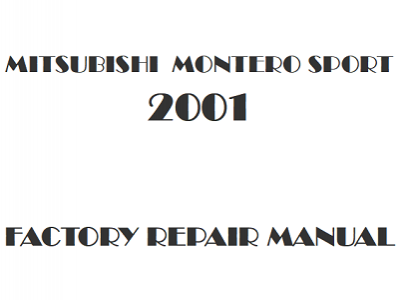 2001 Mitsubishi Montero Sport repair manual