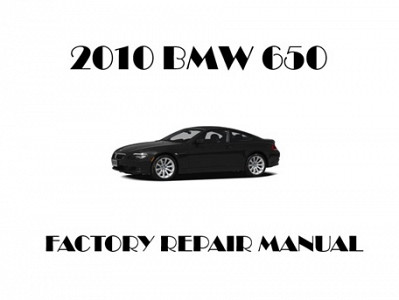 2010 BMW 650 repair manual