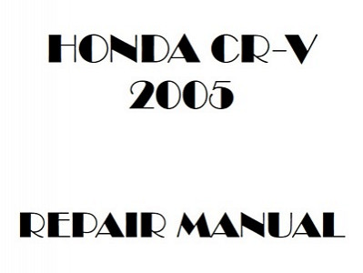 2005 Honda CR-V repair manual
