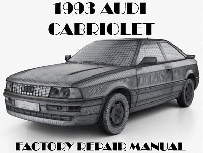 1993 Audi Cabriolet repair manual