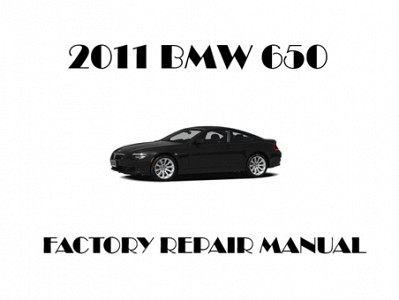 2011 BMW 650 repair manual