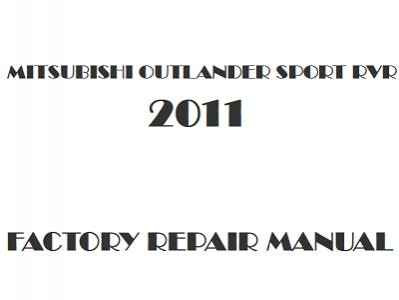 2011 Mitsubishi Outlander Sport RVR repair manual