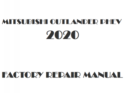2020 Mitsubishi Outlander PHEV repair manual