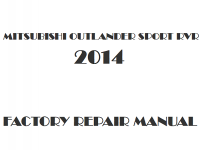 2014 Mitsubishi Outlander Sport RVR repair manual
