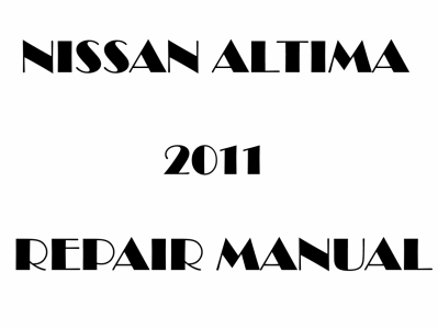2011 Nissan Altima repair manual