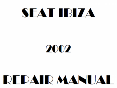 2002 Seat Ibiza repair manual