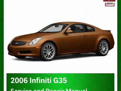 2006 Infiniti G35 Repair Manual - VIN specific