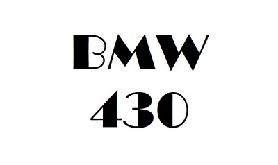 BMW 430 Workshop Manual