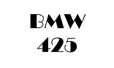 BMW 425 Workshop Manual