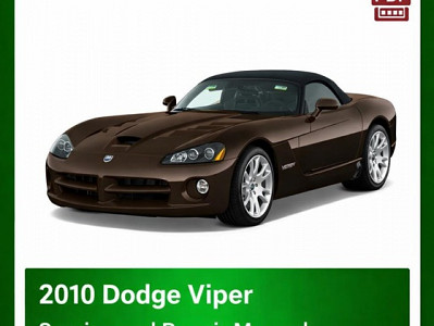 2010 Dodge Viper repair manual