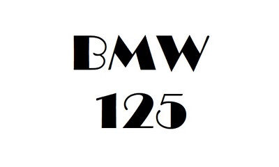 BMW 125 Workshop Manual