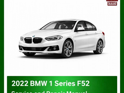 2022 BMW 1 Series F52 repair manual