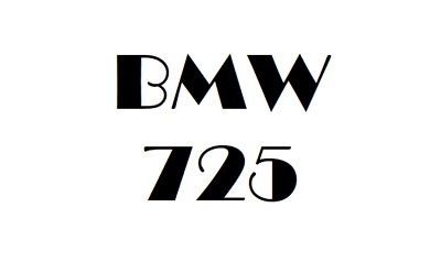 BMW 725 Workshop Manual