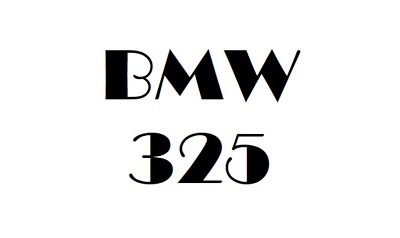 BMW 325 Workshop Manual