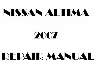 2007 Nissan Altima repair manual