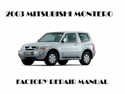 2003 Mitsubishi Montero repair manual