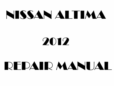 2012 Nissan Altima repair manual