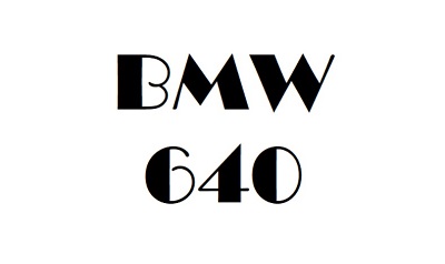 BMW 640 Workshop Manual