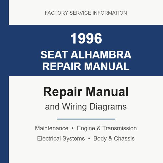 1996 Seat Alhambra repair manual