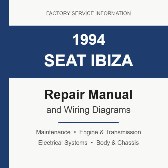 1994 Seat Ibiza repair manual