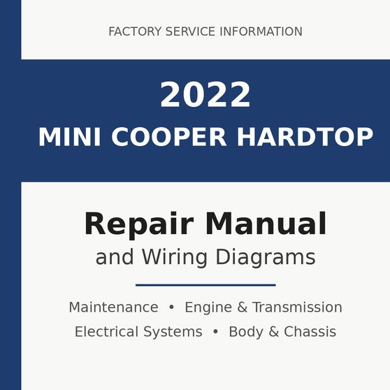 2022 Mini Cooper Hardtop repair manual