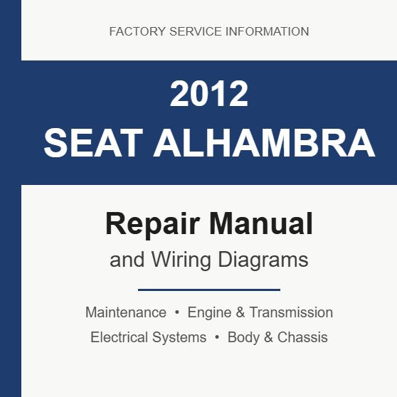 2012 Seat Alhambra repair manual