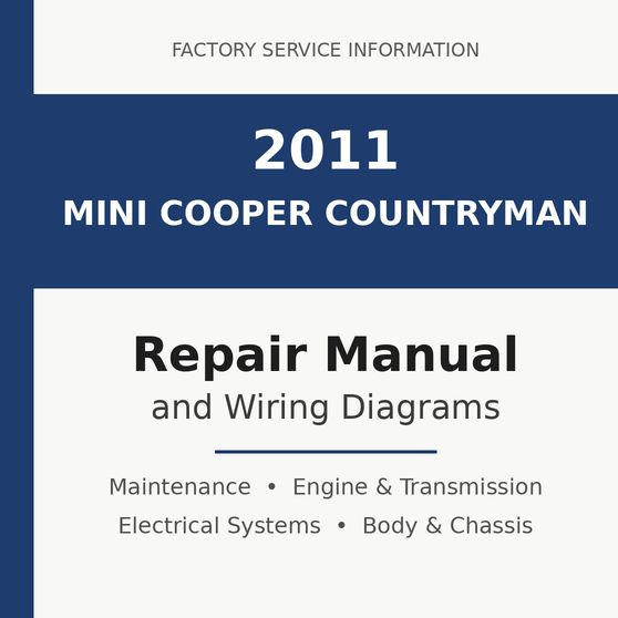 2011 Mini Cooper Countryman repair manual