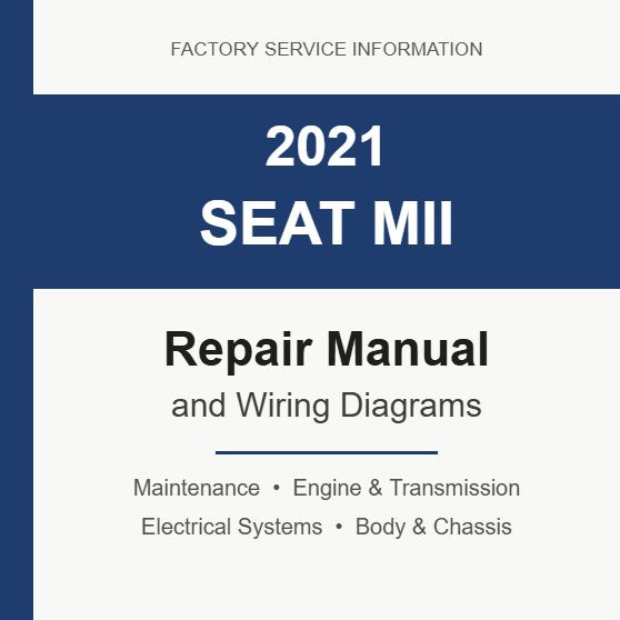 2021 Seat Mii repair manual
