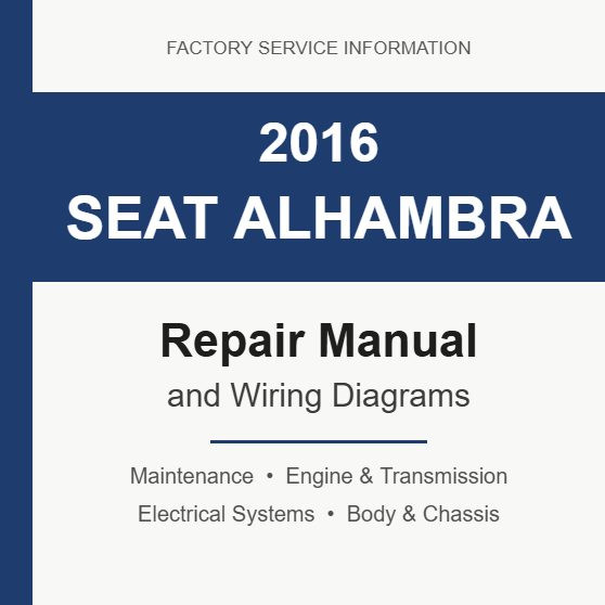 2016 Seat Alhambra repair manual