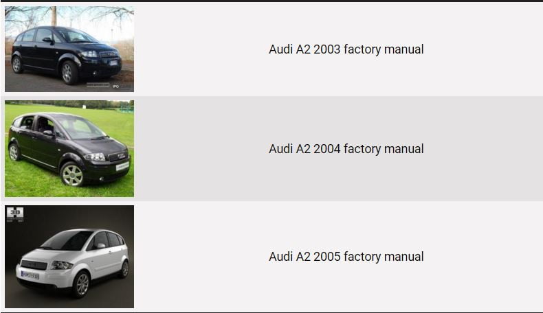 Audi A2 2003 2004 2005 factory repair manual