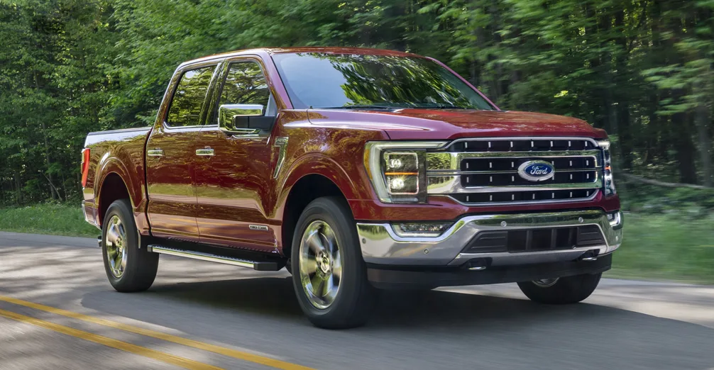 2021 Ford F-150 in red