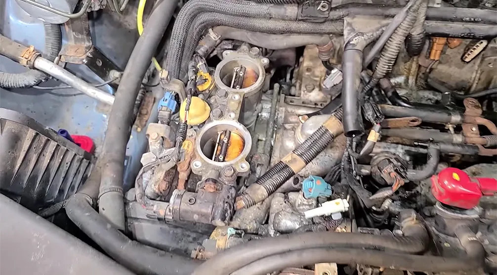 Subaru Outback turbo engine bay